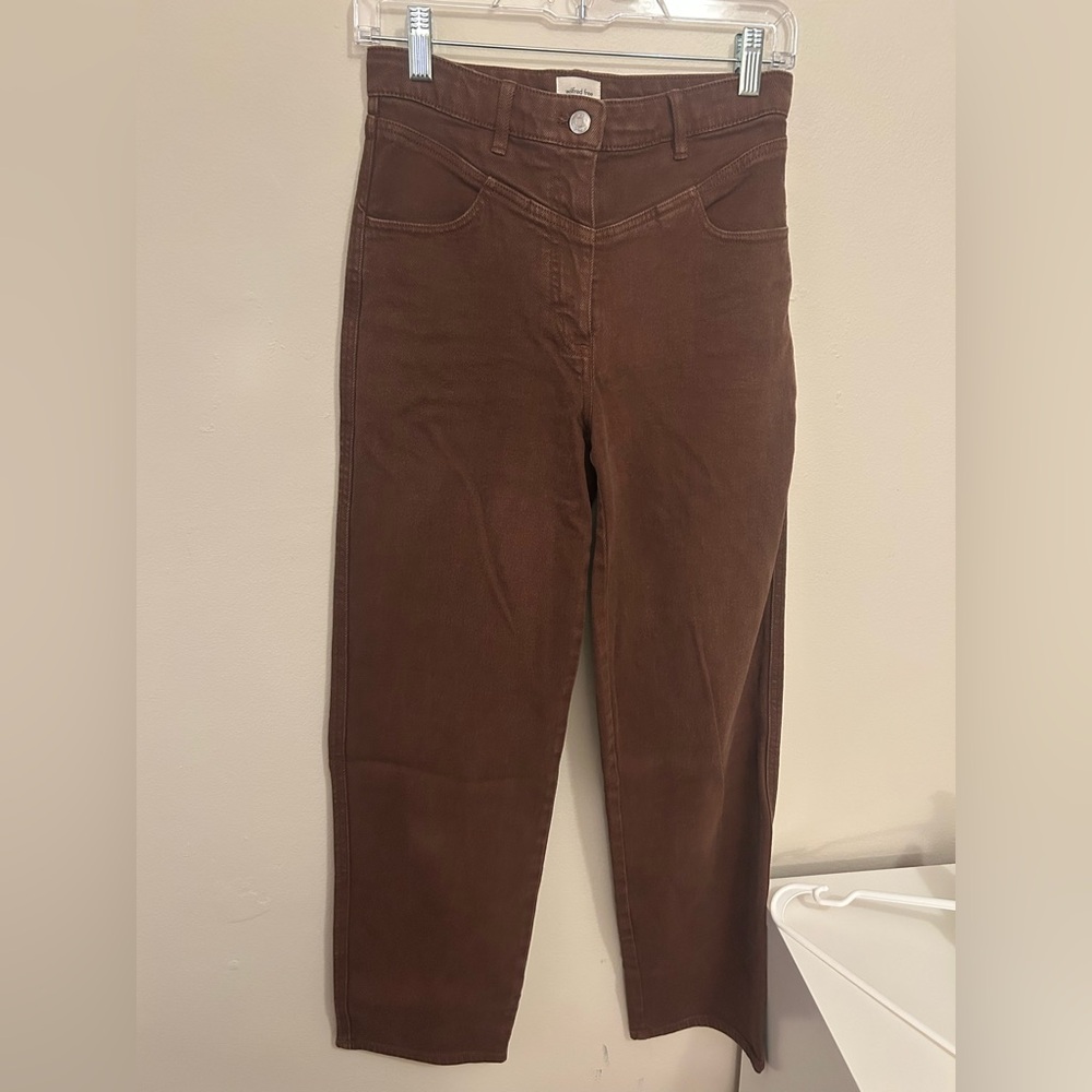 Wilfred Chocolate Brown Straight Leg Jeans